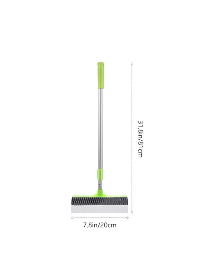 2-in-1 Telescopic Window Squeegee – Double-Sided Glass Cleaner with Long Aluminum Handle – Microfiber Scrubber & Wiper for Windows, Showers, Mirrors, Glass Doors - Image 2