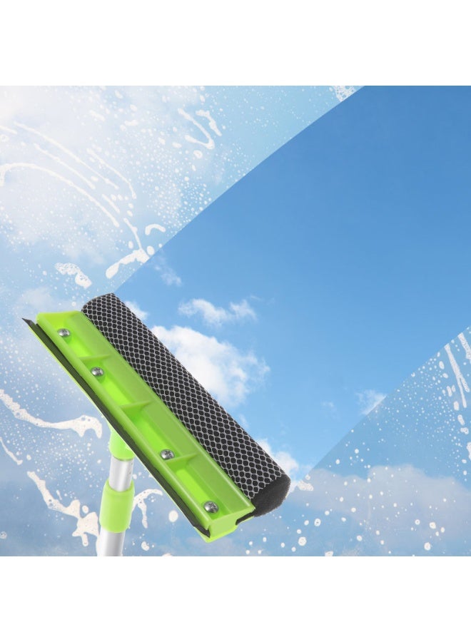 2-in-1 Telescopic Window Squeegee – Double-Sided Glass Cleaner with Long Aluminum Handle – Microfiber Scrubber & Wiper for Windows, Showers, Mirrors, Glass Doors - Image 5