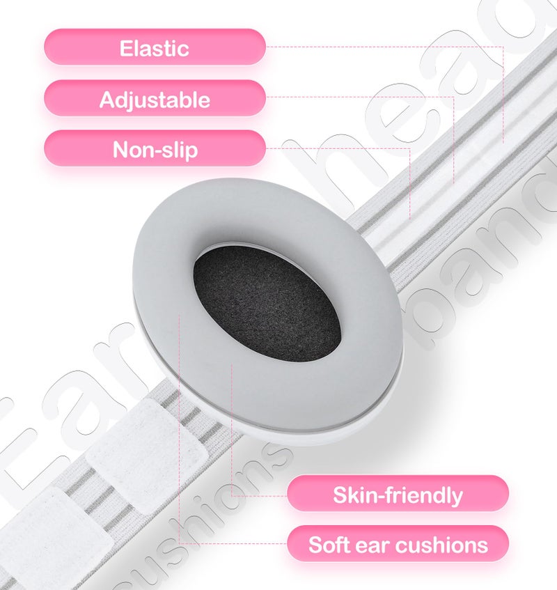 Hocazor HZ001 Baby Hearing Protection - CE & CPC Certified for Babies up to 36 Months - with Replacement Headband Baby Earmuffs Ear Protection for Airplane, Firework Show - White - Image 5