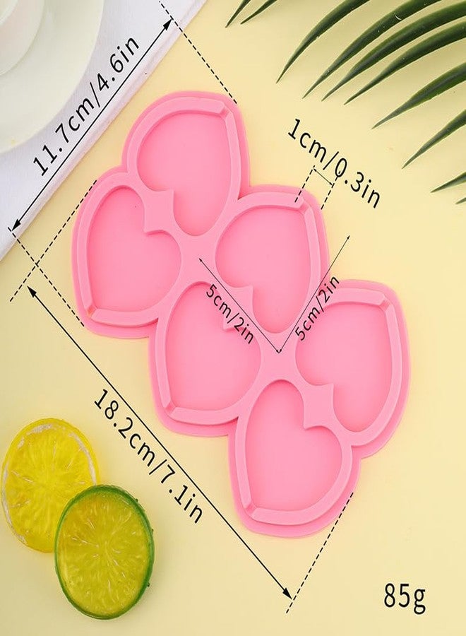 AUOCATTAIL 2 PCS Heart Lollipop Molds 6 Holes Heart Shaped Chocolate Candy Lolly Mold with 20 Lollipop Sticks Cake Decorations for Valentine Day Anniversary Day Dating Present - Image 5