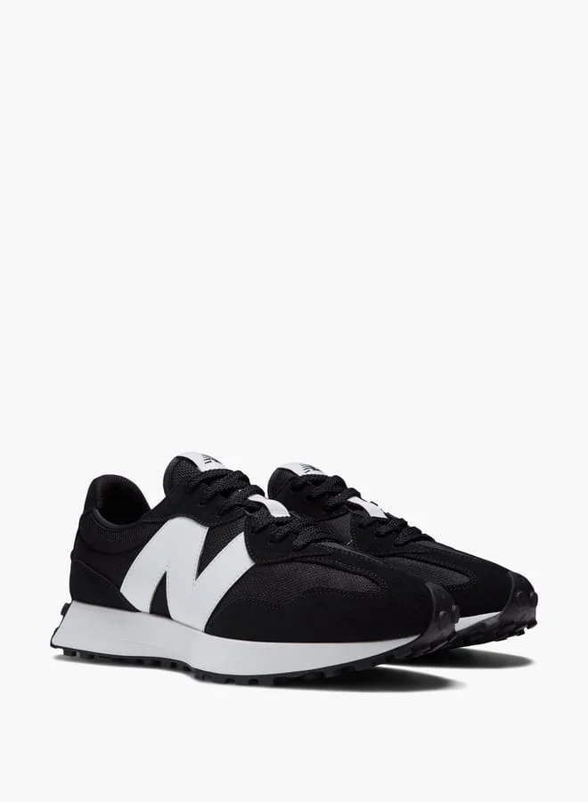New Balance Men's Logo Detail Sneakers with Lace-Up Closure - 327