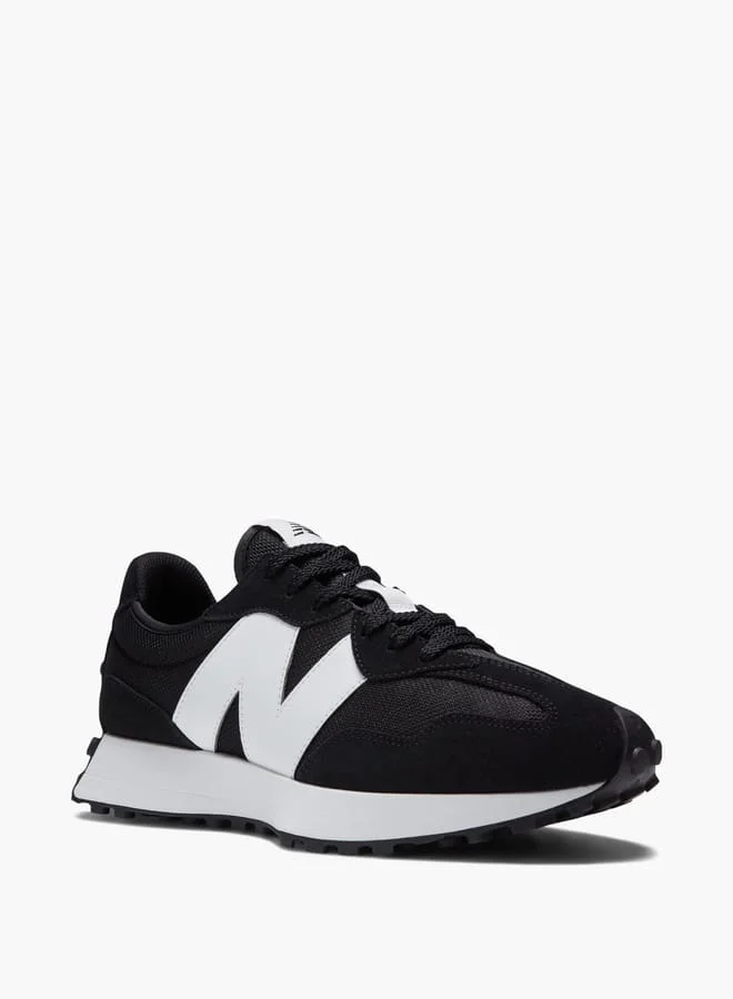 نيو بالانس Men's Logo Detail Sneakers with Lace-Up Closure - 327