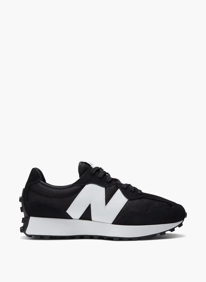 نيو بالانس Men's Logo Detail Sneakers with Lace-Up Closure - 327