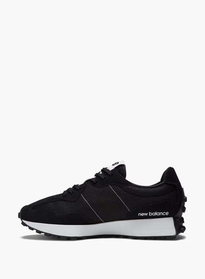 New Balance Men's Logo Detail Sneakers with Lace-Up Closure - 327