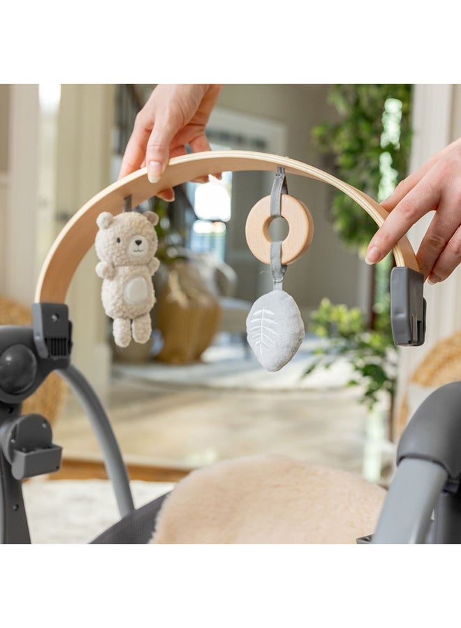 ingenuity أرجوحة كل موسم المحمولة 'ن جو، تقنية تدفق الهواء، شريط ألعاب خشبي، موسيقى، 0 - 9 أشهر - Image 4