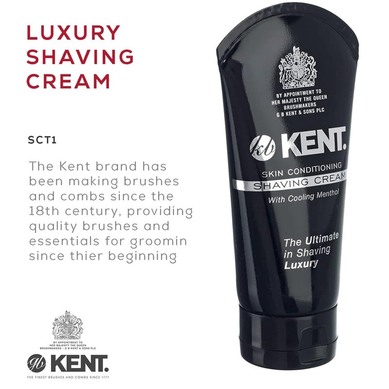 Kent SCT1 Shaving Cream Tube for Smooth Cooling Menthol Shave Cream, No More Nicks, Cuts or Razor Burn, Perfect Size for Travel or Home, Great for Sensitive Skin and all Skin Types - Image 5