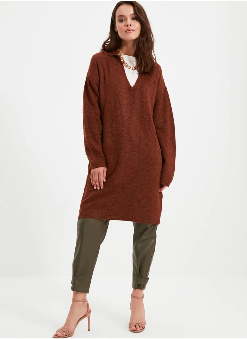 trendyol V-Neck Knitted Sweater