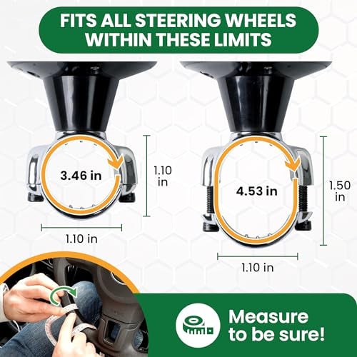TopLife Steering Wheel Knob - Silicone Coated for Extra Grip - Compatible with Any Steering Wheels - Smooth Brodie Suicide Spinner for Car, Tractor, Mower, Boat - Image 4