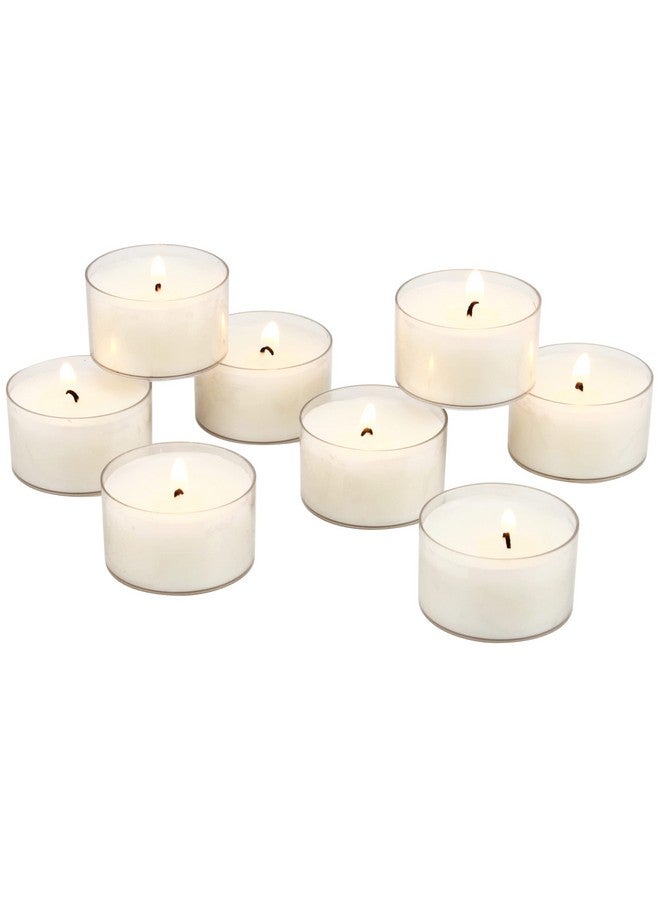 Stonebriar Stonebriar Bulk 96 Pack Unscented Smokeless Long Burning Clear Cup Tea Light Candles with 8 Hour Extended Burn Time, White  - Image 1