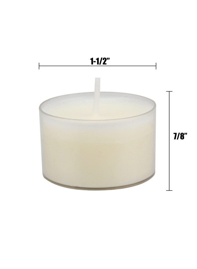 Stonebriar Stonebriar Bulk 96 Pack Unscented Smokeless Long Burning Clear Cup Tea Light Candles with 8 Hour Extended Burn Time, White  - Image 5
