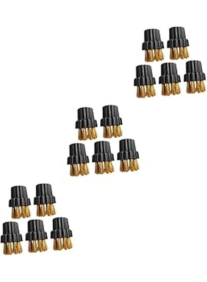 15Pcs Multi Purpose Bronze Brush Heads For Steam Cleaner Home Appliance Tool - Image 1