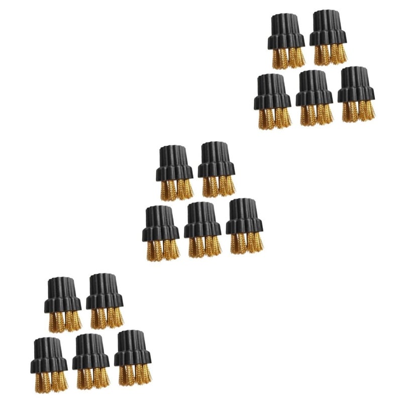15Pcs Multi Purpose Bronze Brush Heads For Steam Cleaner Home Appliance Tool - Image 2