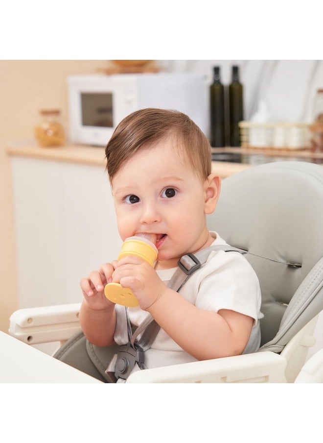 Smily Mia Smily Mia Baby Fruit Food Feeder & Freezer Teether Combo, ICY Bite Ice Cream Teether for Baby Cooling Relief, BPA Free Silicone Feeder for Safe Infant Self Feeding,3 Month+,Choclate Brown  - Image 3