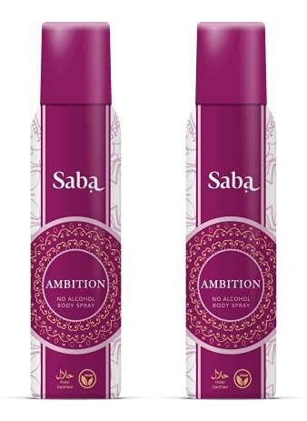 Saba Kombucha Saba Ambition NonAlcoholic Deodorant Body Spray for Women Pack of 2 150ml Each  LongLasting Freshness with Lily Sweet Apple  Rose Petals Fragrance  Zero Burning Sensation  AlcoholFree  - Image 1