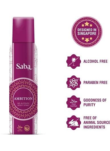 Saba Kombucha Saba Ambition NonAlcoholic Deodorant Body Spray for Women Pack of 2 150ml Each  LongLasting Freshness with Lily Sweet Apple  Rose Petals Fragrance  Zero Burning Sensation  AlcoholFree  - Image 5