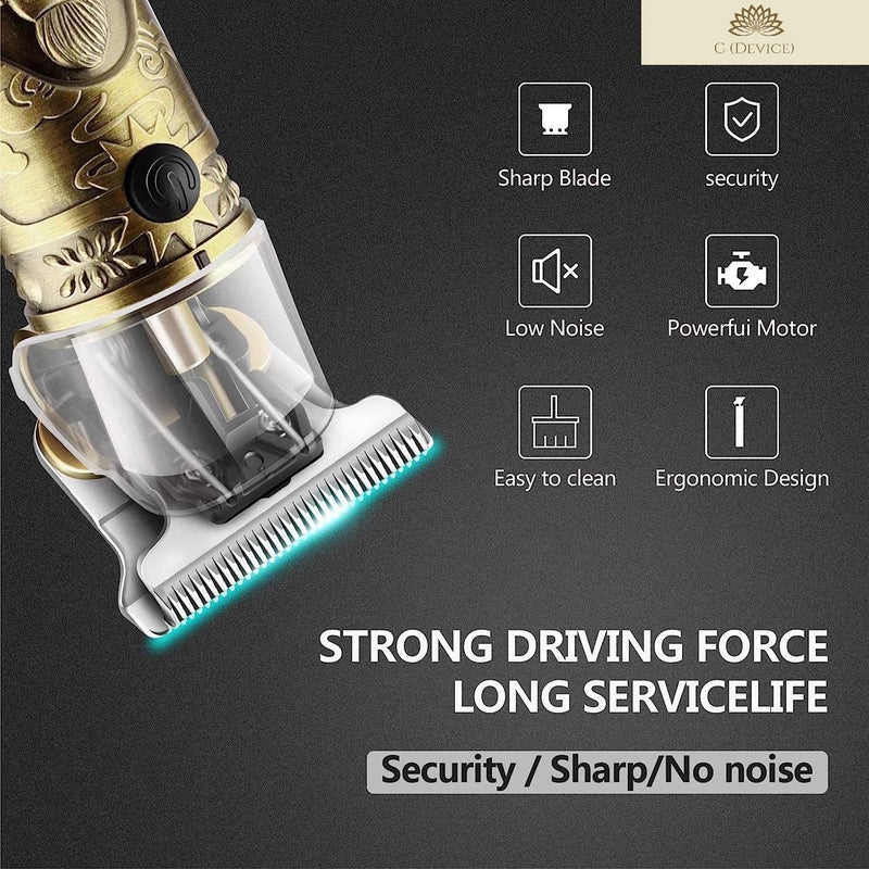 C DEVICE مقص شعر C (الجهاز) للرجال - ماكينة حلاقة احترافية بشفرة قابلة للتعديل، ماكينة حلاقة دقيقة، مقص للجسم (هيكل معدني) - Image 5