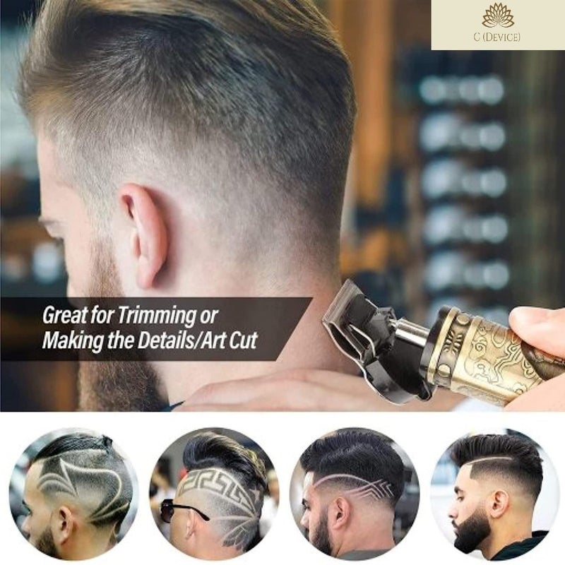 C DEVICE مقص شعر C (الجهاز) للرجال - ماكينة حلاقة احترافية بشفرة قابلة للتعديل، ماكينة حلاقة دقيقة، مقص للجسم (هيكل معدني) - Image 4