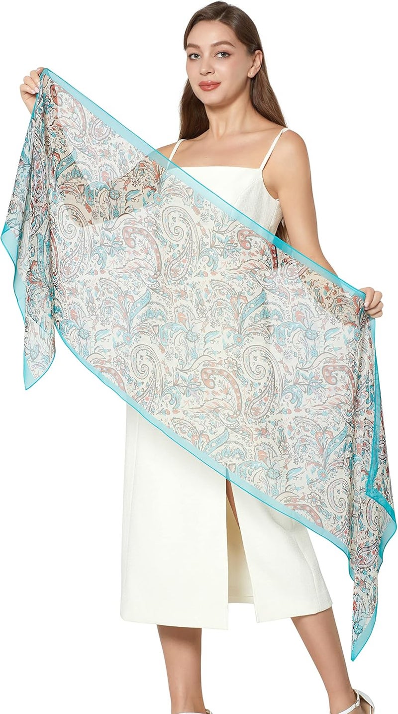 PANTONIGHT Long Chiffon Sheer Scarf Gradient Shaded Colors Lightweight Scarf For Womens - Image 4