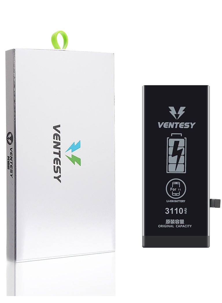 VENTESY Ultra-High Capacity Battery for Apple iPhone 11 - Black  - Image 1