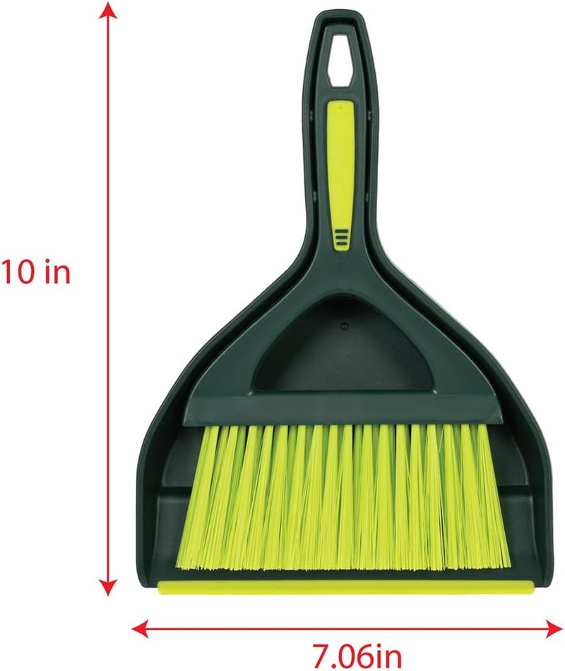Pine Sol Mini Dustpan and Brush Set | Nesting Snap-On Design | Portable, Compact Dust Pan and Hand Broom for Cleaning, Green - Image 3