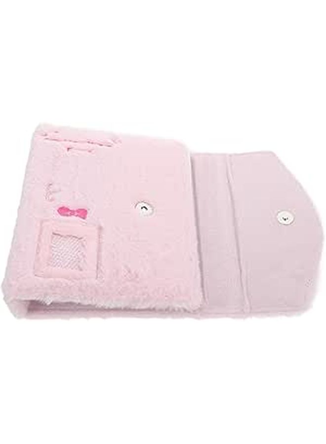 Pink Plush Photocard Binder With Removable Sleeves 3 Inch Scrapbook Storage For Photos And Cards - Image 1