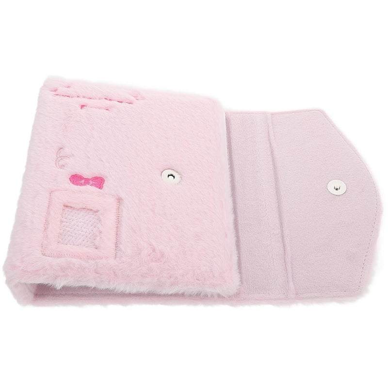 Pink Plush Photocard Binder With Removable Sleeves 3 Inch Scrapbook Storage For Photos And Cards - Image 2