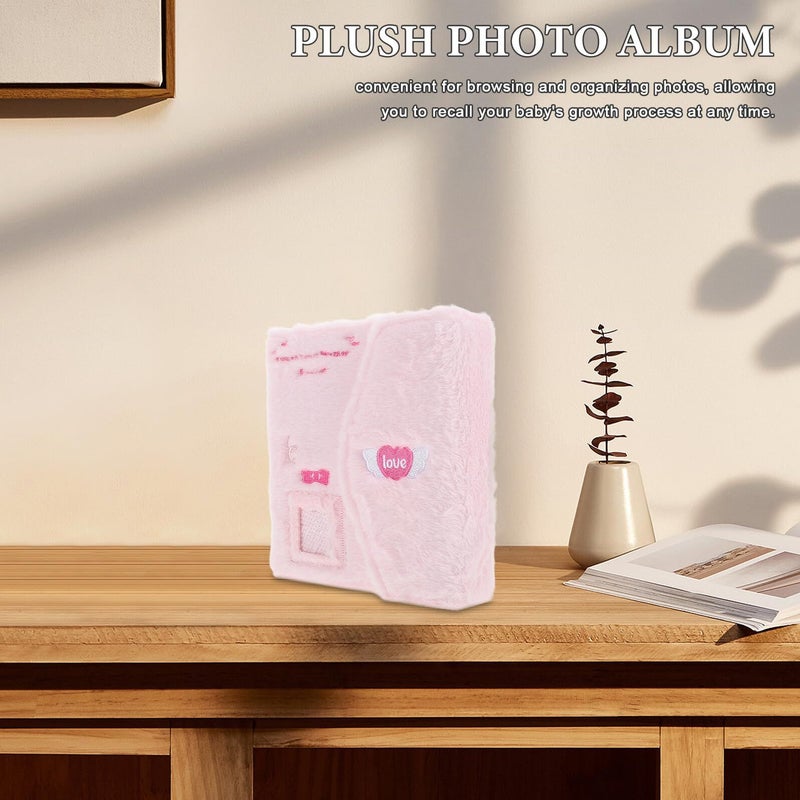 Pink Plush Photocard Binder With Removable Sleeves 3 Inch Scrapbook Storage For Photos And Cards - Image 5