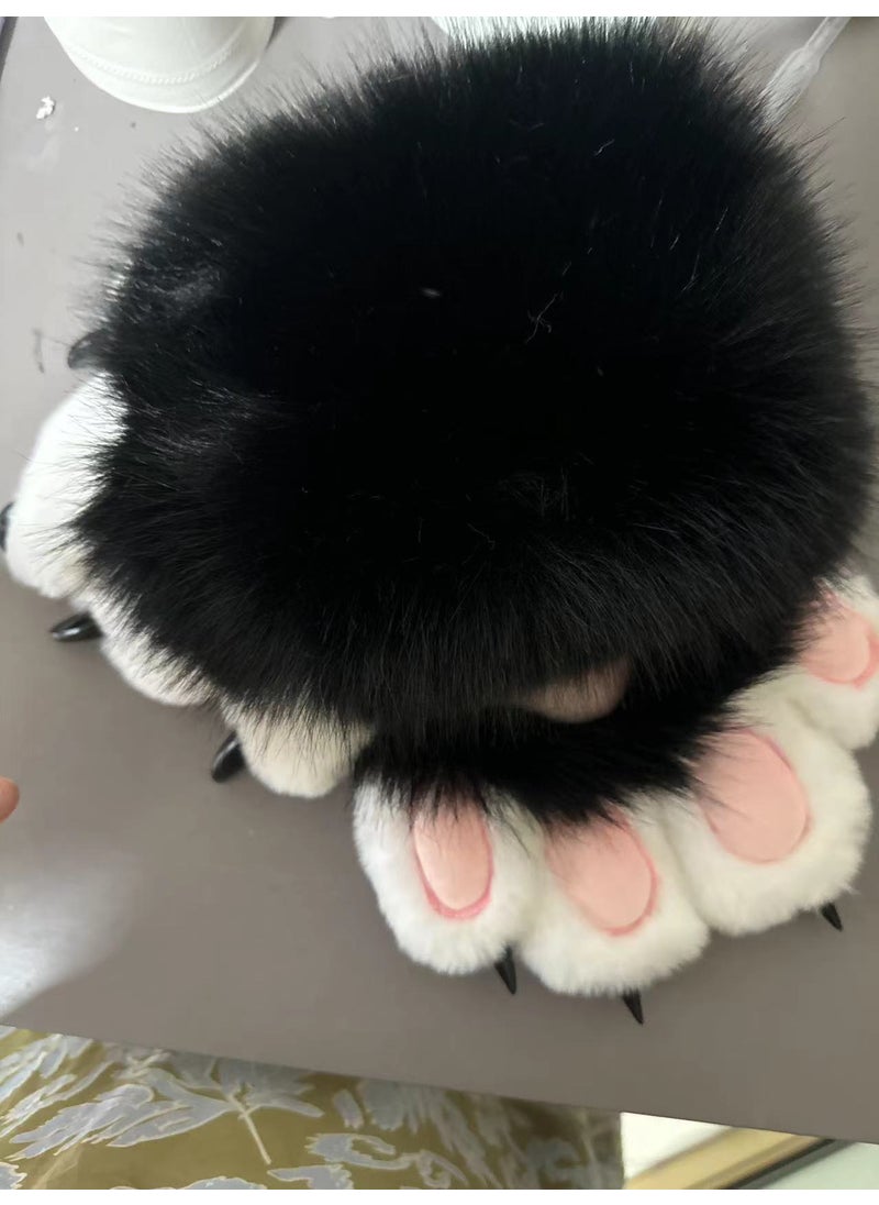 Generic Fred Beast Finished Beast Gloves Colorful Beast Claw cosplay Gloves Cat Nails Squeaky in stock Black powder pad 