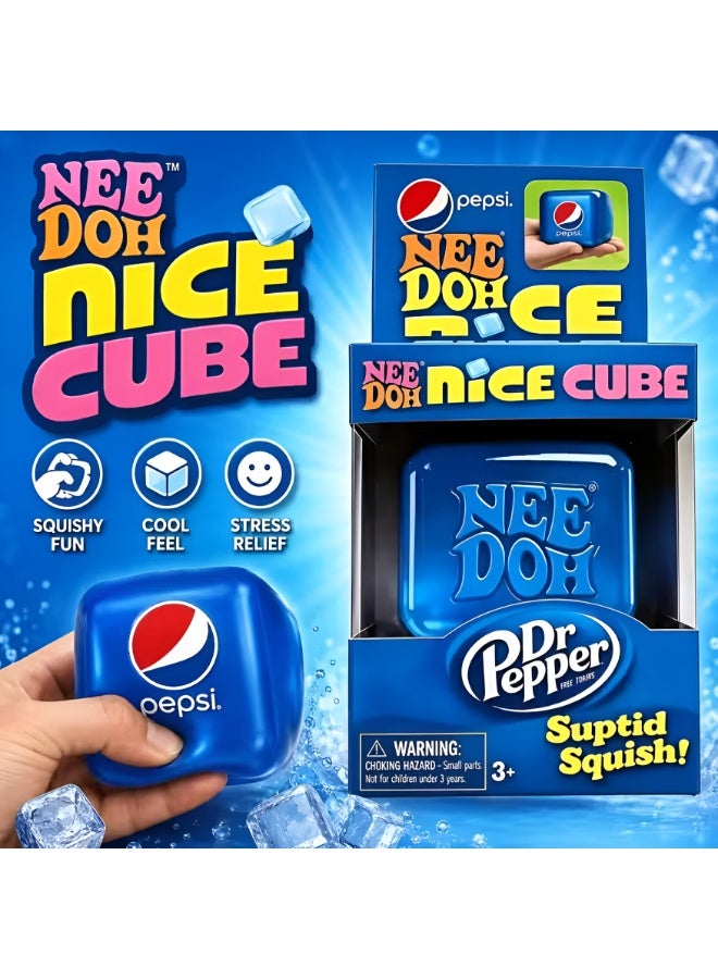 Pepsi X Dr Pepper Nice Cube NeeDoh Limited Edition – Soft Stress Relief Fidget Toy for Kids & Adults – Schylling NeeDoh Styled - Image 2
