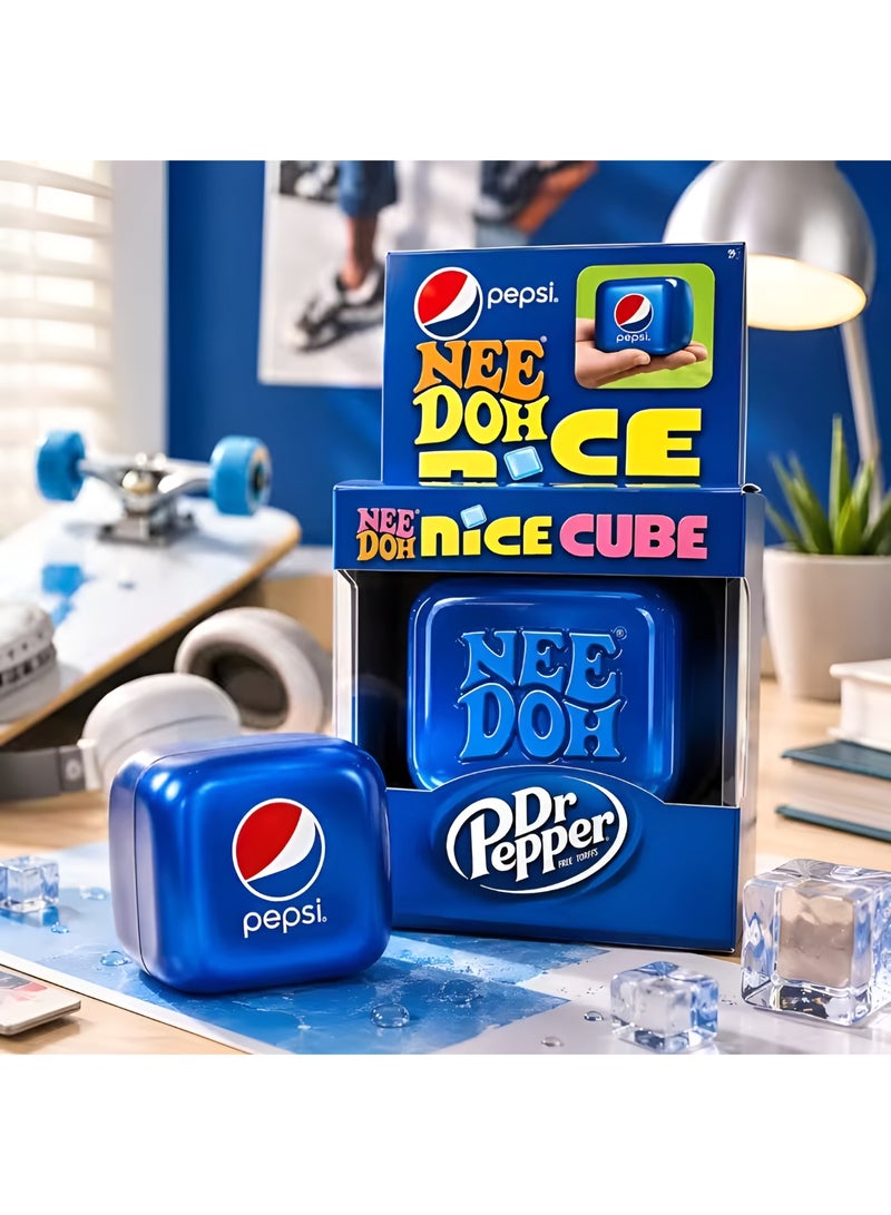 Pepsi X Dr Pepper Nice Cube NeeDoh Limited Edition – Soft Stress Relief Fidget Toy for Kids & Adults – Schylling NeeDoh Styled - Image 3