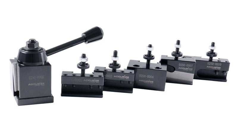Accusize Industrial Tools - OXA Wedge Type Quick Change Tool Post Set for Mini Lathe, 6-9 Inch Swing, 6 Pcs, Steel Construction, 0251-0000 - Image 4