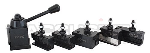 Accusize Industrial Tools - OXA Wedge Type Quick Change Tool Post Set for Mini Lathe, 6-9 Inch Swing, 6 Pcs, Steel Construction, 0251-0000 - Image 2