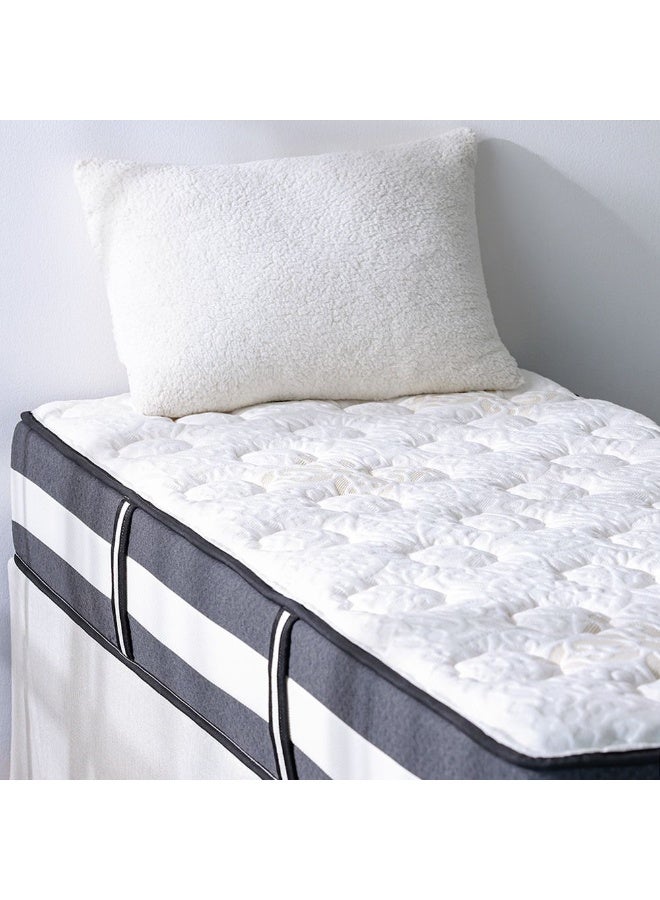 DANUBE HOME Luxuria Bonnell Spring Foam Mattress Medium Soft Feel Single Bed Mattress Spine Balance For Pressure Relief Thickness 26 Cm -White/ Dark Grey - Image 2