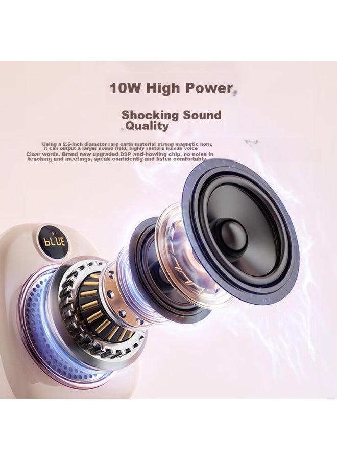 SOAIY S655uhf Wireless Amplifier For Teachers, Anti-howling, 10w High Power, Bluetooth Speaker, Tf Card Speaker, Microphone, Outdoor Portable, For Tour Guides And Shopping Assistants - Image 1