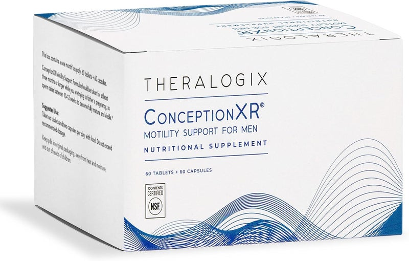 Theralogix ConceptionXR Motility Support Formula  Mens Preconception Vitamins for Fertility Support  Male Fertility Supplements for Sperm Health  NSF Certified  60 Tabs  60 Caps 30Day Supply - Image 1