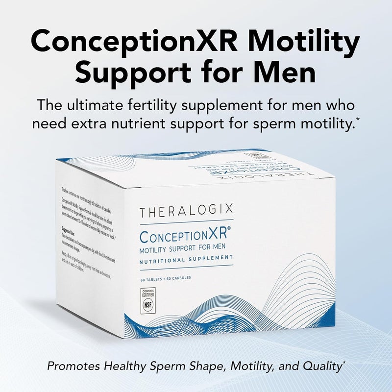 Theralogix ConceptionXR Motility Support Formula  Mens Preconception Vitamins for Fertility Support  Male Fertility Supplements for Sperm Health  NSF Certified  60 Tabs  60 Caps 30Day Supply - Image 2