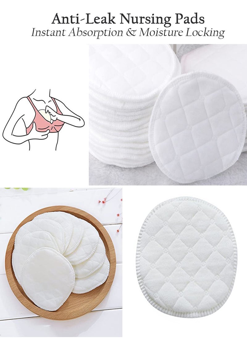 EzzySo Reusable Nursing Pads - Ultra Soft, Leak-Proof And Breathable, 30 Washable Eco-Friendly Pads | Discreet, Hypoallergenic And Lightweight  - Image 2