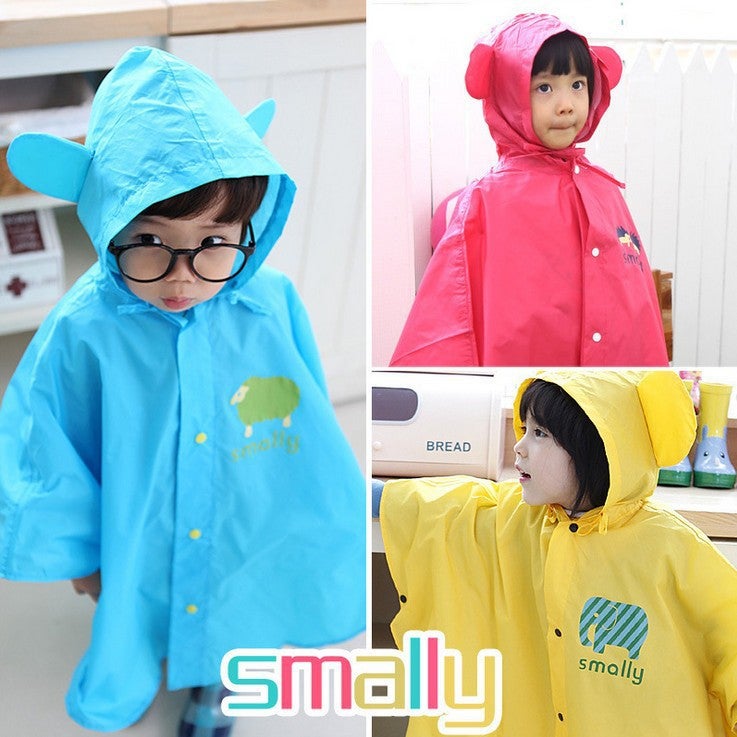 South Korea Children'S Raincoat Kindergarten Riding Fashion Cartoon Poncho Cute Three-Dimensional Poncho Light And Thin Poncho With Hat Brim - Image 1