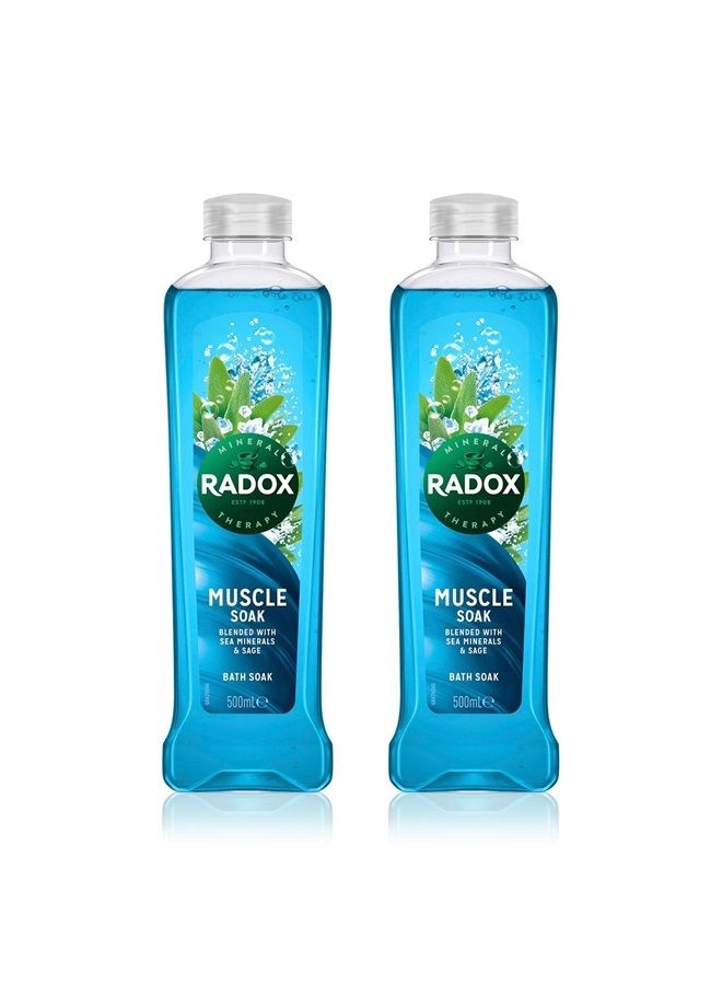 Radox Bath Muscle Soak (500ml x 2) - Image 1