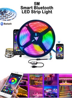 Toshonics 5M Bluetooth LED Strip Light RGB Sync Music Phone Control Colorful Rope For Home Decor Kitchen Bedroom Hotel Outdoor Car Garden Desktop TV Backlight Smart Illumination Flexible Lighting Solution  - Image 1