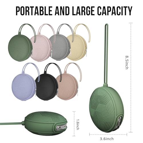 Smlpuame 4 Pack Pacifier Holder Case Set,2 Silicone Portable Pacifier Cover Pouch Bag for Diaper Bags Baby Carriage with 2 Transparent Pacifier Storage Container Box,Easy to Clean,(Green+Black) - Image 2