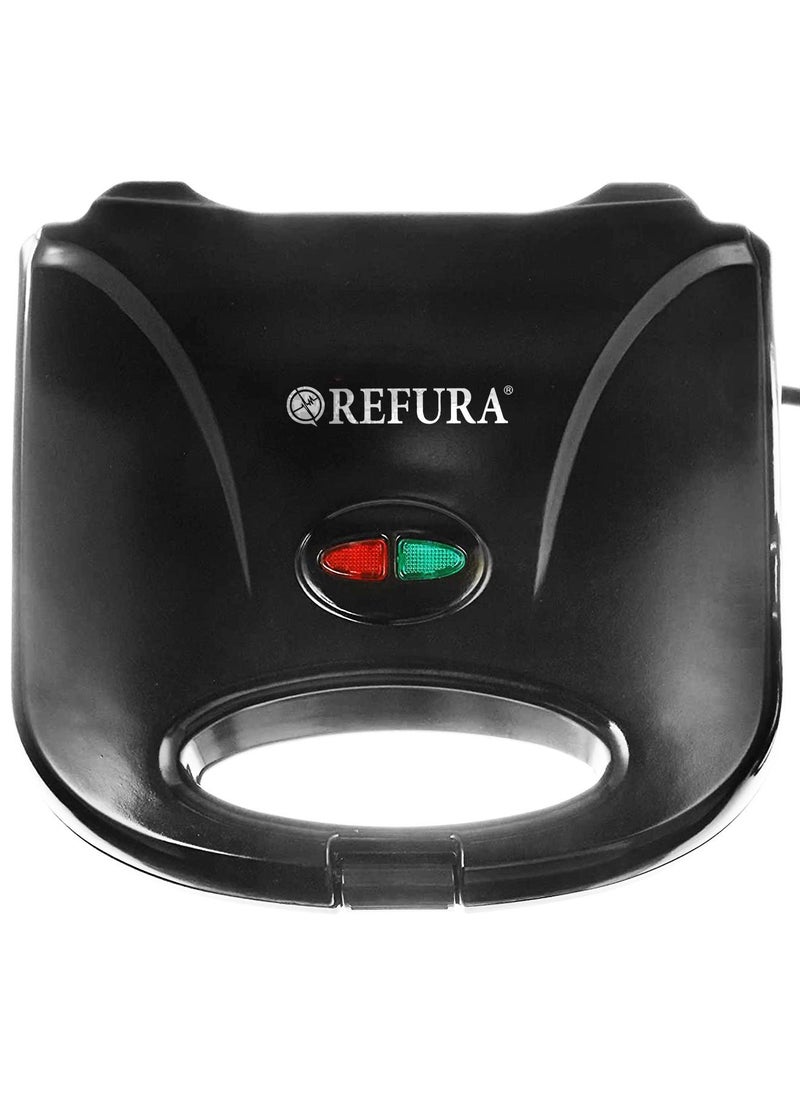 REFURA - 2 Slice Non-Stick Sandwich & Panini Grill 750W RE-910 – Sandwich Maker with Handle Locking System, Indicator Light, Overheat Protection - Image 1