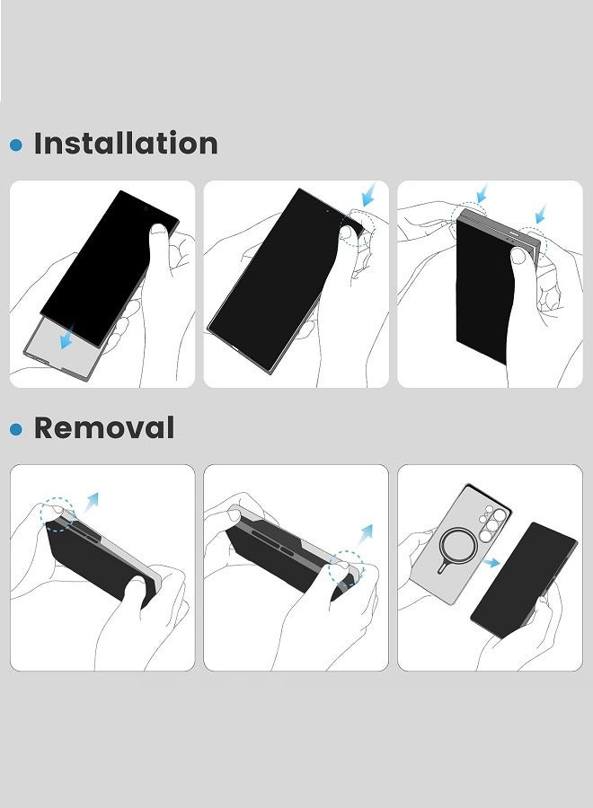 yalilai Case for Samsung Galaxy S25 Ultra with MagSafe, Slim & Light Minimalist Style Protective Cover,, blue-black - Image 5