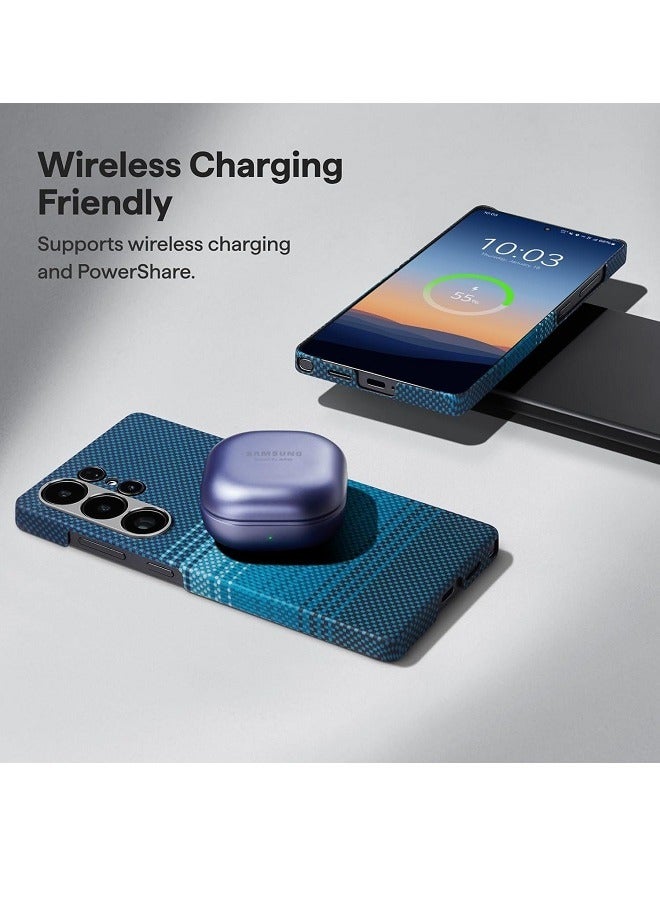 yalilai Case for Samsung Galaxy S25 Ultra with MagSafe, Slim & Light Minimalist Style Protective Cover,, blue-black - Image 2