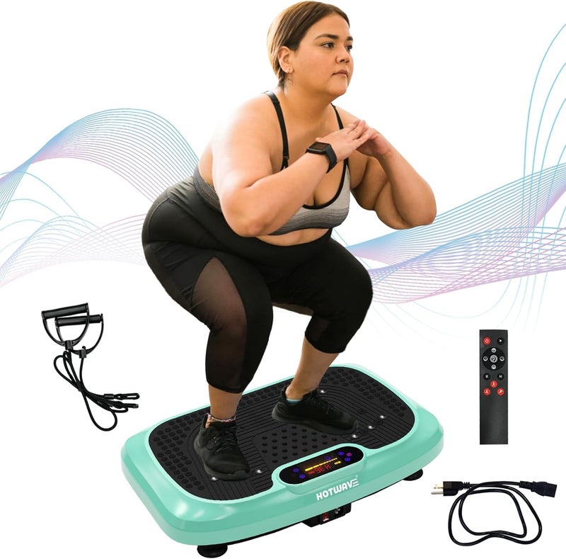 Hot Wave HOTWAVE Vibration Plate Exercise Machine for Lymphatic Drainage, Power Vibrating Plates Platform for Weight Loss - Whole Body Shaker Vibration Plate Machine Home Gym Shaping Fitness Workout - Image 1