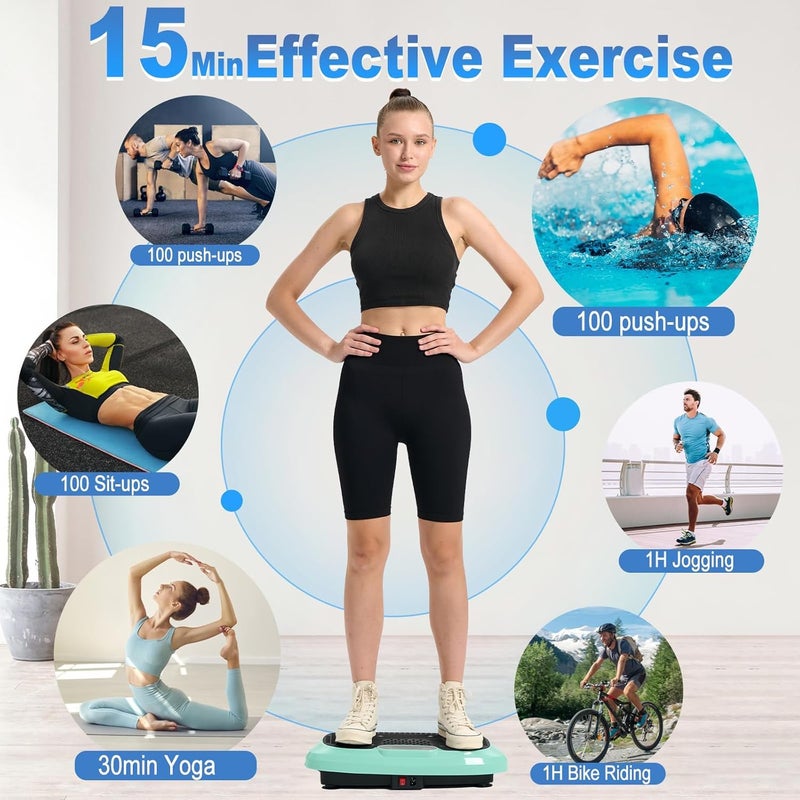 Hot Wave HOTWAVE Vibration Plate Exercise Machine for Lymphatic Drainage, Power Vibrating Plates Platform for Weight Loss - Whole Body Shaker Vibration Plate Machine Home Gym Shaping Fitness Workout - Image 3