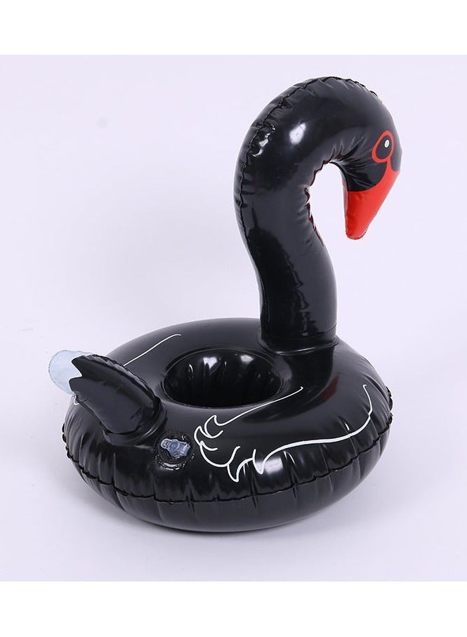 Loquat Black Swan Shape Inflatable Swimming Pool Portable Cup Holder - Image 4