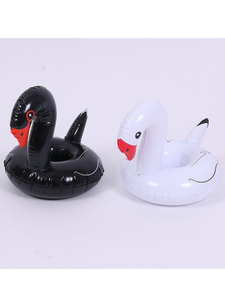Loquat Black Swan Shape Inflatable Swimming Pool Portable Cup Holder - Image 3