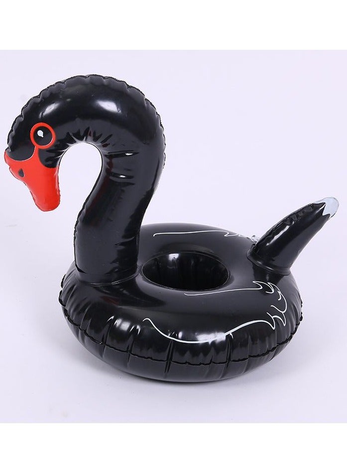 Loquat Black Swan Shape Inflatable Swimming Pool Portable Cup Holder - Image 5