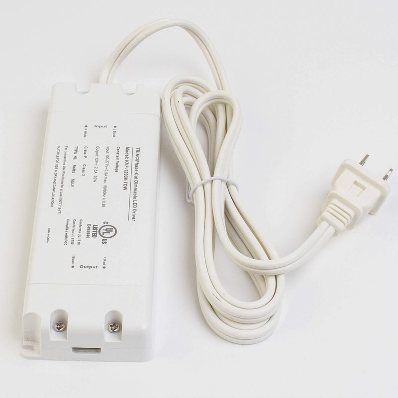 LEDupdates 12v UL Listed Class 2 30W Triac Dimmable Driver 100v - 277v AC Transformer Constant Voltage Power Supply for LED Strip Light Control by AC Wall Dimmer (12v 30w) - Image 2